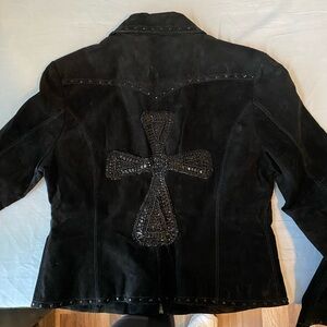 Cipple Creek Black Studded Leather Jacket